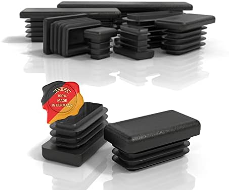 dopuri lamelare PD® 40x30 mm pentru țevi pătrate - capace dreptunghiulare din plastic PE - dopuri pentru țevi pentru acoperirea țevilor de oțel, țevilor din oțel inoxidabil, țevilor de aluminiu și profilelor de aluminiu - dopuri dreptunghiulare - 10 buc.