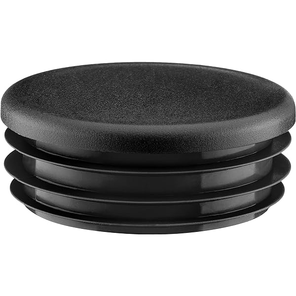 dopuri lamelare PD® rotunde 50 mm pentru țeavă rotundă - capace rotunde din plastic PE - dopuri țevi 50 mm pentru acoperirea țevilor țevi de oțel, țevi din oțel inoxidabil, țevi de aluminiu și profile de aluminiu - dopuri rotunde negre - 4 buc.
