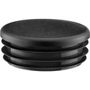 dopuri lamelare PD® rotunde 50 mm pentru țeavă rotundă - capace rotunde din plastic PE - dopuri țevi 50 mm pentru acoperirea țevilor țevi de oțel, țevi din oțel inoxidabil, țevi de aluminiu și profile de aluminiu - dopuri rotunde negre - 4 buc.