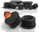 dopuri lamelare PD® rotunde 50 mm pentru țeavă rotundă - capace rotunde din plastic PE - dopuri țevi 50 mm pentru acoperirea țevilor țevi de oțel, țevi din oțel inoxidabil, țevi de aluminiu și profile de aluminiu - dopuri rotunde negre - 4 buc.