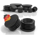 dopuri lamelare PD® rotunde 50 mm pentru țeavă rotundă - capace rotunde din plastic PE - dopuri țevi 50 mm pentru acoperirea țevilor țevi de oțel, țevi din oțel inoxidabil, țevi de aluminiu și profile de aluminiu - dopuri rotunde negre - 4 buc.