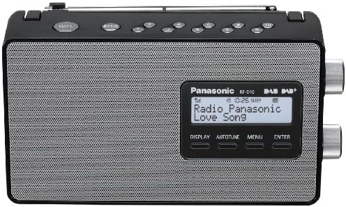 Radio digital Panasonic RF-D10EG-K (tuner DAB+/FM, funcționare la rețea și la baterie) negru