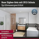 Paulmann 92466 LED încastrat Base Smart Home Zigbee set de bază rotund rotund 230V 3x4.9W 3x420lm reglabil 90mm metal alb RGBW+