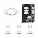 Paulmann 92466 LED încastrat Base Smart Home Zigbee set de bază rotund rotund 230V 3x4.9W 3x420lm reglabil 90mm metal alb RGBW+