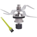 Lamă de schimb Poweka din oțel inoxidabil compatibil cu mașina de bucătărie Silvercrest Monsieur Cuisine Connect cu etanșare și perie de curățare