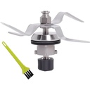 Lamă de schimb Poweka din oțel inoxidabil compatibil cu mașina de bucătărie Silvercrest Monsieur Cuisine Connect cu etanșare și perie de curățare