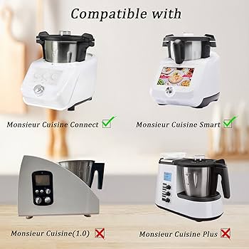 Lamă de schimb Poweka din oțel inoxidabil compatibil cu mașina de bucătărie Silvercrest Monsieur Cuisine Connect cu etanșare și perie de curățare