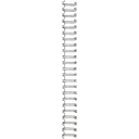 Elemente de legare cu pieptene din sârmă Renz One Pitch în pas 2:1, 23 bucle, diametru 19,0 mm, 3/4 inch, negru