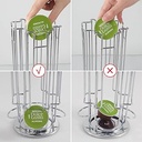 Suport capsule de cafea SYSYLY compatibil cu capsule Dolce Gusto, suport pentru capsule de cafea Pad cafea Dolce Gusto, dozator capsule/suport capsule/suport capsule, argintiu.