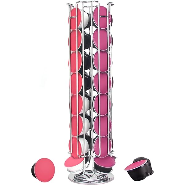 Suport capsule de cafea SYSYLY compatibil cu capsule Dolce Gusto, suport pentru capsule de cafea Pad cafea Dolce Gusto, dozator capsule/suport capsule/suport capsule, argintiu.