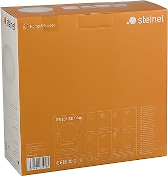 Ilumină interioară Steinel LED RS 16 S sticlă opal, 9,3 W aplică, detector de mișcare 360°, rază max.3 - 8 m, 918 lm, alb, standard