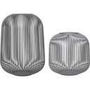 suport de lumanare draadwerk® | Set 4 felinare decor de masa | Pahare tealight | Metal acoperit cu pulbere și sticlă întunecată | Pentru apartament si balcon | Ambianță atmosferică | Negru Negru)