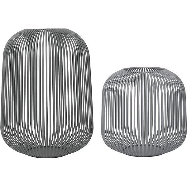 suport de lumanare draadwerk® | Set 4 felinare decor de masa | Pahare tealight | Metal acoperit cu pulbere și sticlă întunecată | Pentru apartament si balcon | Ambianță atmosferică | Negru Negru)