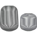suport de lumanare draadwerk® | Set 4 felinare decor de masa | Pahare tealight | Metal acoperit cu pulbere și sticlă întunecată | Pentru apartament si balcon | Ambianță atmosferică | Negru Negru)