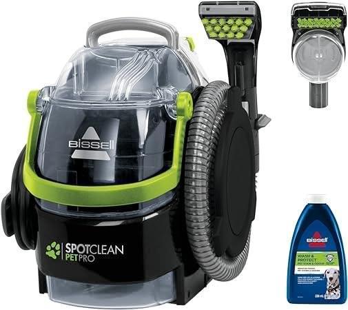 BISSELL SpotClean Pet Pro | Produs de curățare a petelor pentru animale de companie pentru suprafețe multiple | Ideal pentru covoare, covoare, tapiterie si masina | Conține formulă și accesorii | 750W, 84dB | BISSELL 15585