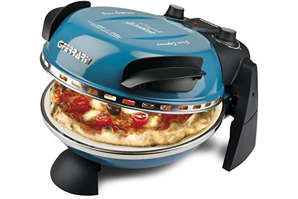 G3 Ferrari G10006 Pizza Express Pleasure, Cuptor pentru pizza, 1200 W, 400°C, Rock ignifug (diametru 31 cm), Timer 5', Carte de bucate inclusă, Negru, 31,6 x 31,6 x 25 cm [Clasa de energie A]