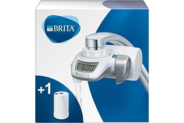 Filtru de apă BRITA On Tap pentru robinet cu afișaj digital LCD, inclusiv 1 cartuș de filtru - reduce clorul, microplastele, bacteriile și metalele grele / filtrează până la 600 de litri de apă de la robinet
