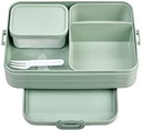 Mepal - Bento Lunchbox Take A Break Midi - Lunch Box cu Bento Box - Meal Prep Box pentru sandvișuri, gustări mici și resturi - Gustare și prânz - Cutie pentru alimente cu compartimente - 900 ml - Nordic Green