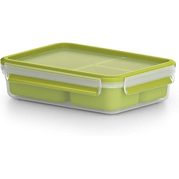 Mepal - Bento Lunchbox Take A Break Midi - Lunch Box cu Bento Box - Meal Prep Box pentru sandvișuri, gustări mici și resturi - Gustare și prânz - Cutie pentru alimente cu compartimente - 900 ml - Nordic Green