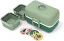 Mepal - Bento Lunchbox Take A Break Midi - Lunch Box cu Bento Box - Meal Prep Box pentru sandvișuri, gustări mici și resturi - Gustare și prânz - Cutie pentru alimente cu compartimente - 900 ml - Nordic Green