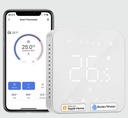 Termostat inteligent Cazan WiFi Termostat de încălzire Termostat digital de cameră WiFi Termostat inteligent de perete Termostat de încălzire în pardoseală pentru HomeKit, Siri, Google, Control vocal Alexa, Telecomandă, LED