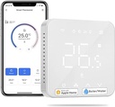 Termostat inteligent Cazan WiFi Termostat de încălzire Termostat digital de cameră WiFi Termostat inteligent de perete Termostat de încălzire în pardoseală pentru HomeKit, Siri, Google, Control vocal Alexa, Telecomandă, LED