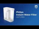 Filtru de apă instantaneu Philips - capacitate de 3 l, flux rapid de 1 l/min, reîncărcabil prin USB-C