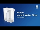 Filtru de apă instantaneu Philips - capacitate de 3 l, flux rapid de 1 l/min, reîncărcabil prin USB-C