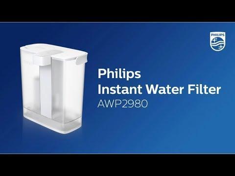 Filtru de apă instantaneu Philips - capacitate de 3 l, flux rapid de 1 l/min, reîncărcabil prin USB-C