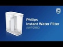 Filtru de apă instantaneu Philips - capacitate de 3 l, flux rapid de 1 l/min, reîncărcabil prin USB-C
