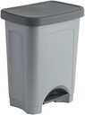 Sundis 450502 Coș de bucătărie cu pedală StepBin cu design elegant, plastic, negru, 50L