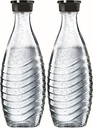 Carafa de sticlă SodaStream DuoPack, sticle de schimb potrivite pentru aparatul de sifon SodaStream Crystal și Penguin, 2 carafe de sticlă de 0,6 L