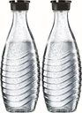 Carafa de sticlă SodaStream DuoPack, sticle de schimb potrivite pentru aparatul de sifon SodaStream Crystal și Penguin, 2 carafe de sticlă de 0,6 L