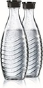 Carafa de sticlă SodaStream DuoPack, sticle de schimb potrivite pentru aparatul de sifon SodaStream Crystal și Penguin, 2 carafe de sticlă de 0,6 L