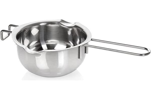 wenco 555029 Bol pentru baie de apă premium cu mâner, oțel inoxidabil, 14 cm, argintiu
