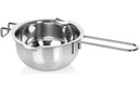 wenco 555029 Bol pentru baie de apă premium cu mâner, oțel inoxidabil, 14 cm, argintiu