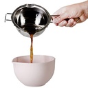 wenco 555029 Bol pentru baie de apă premium cu mâner, oțel inoxidabil, 14 cm, argintiu