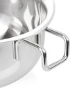 wenco 555029 Bol pentru baie de apă premium cu mâner, oțel inoxidabil, 14 cm, argintiu