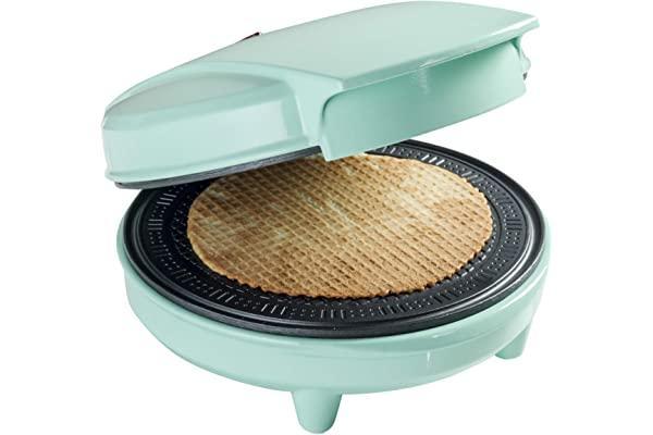 Bestron AWCM700 Mașină de con cu con, fier de porumb acoperit antiaderent, mașină de vafe cu 700 W, verde mentă, metal