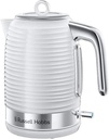 Fierbător Russell Hobbs [1,7 l, 2400 W] Inspire Grey cu structură de înaltă calitate, lucioasă (funcție de gătit sub presiune, filtru de calcar detașabil, indicator de nivel al apei, capac detașabil) ceainic 24363-70