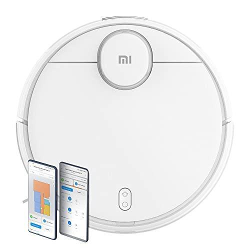 Robot aspirator Xiaomi Mi Robot Vacuum-Mop 2S (putere de aspirare 2200Pa, senzori LDS, recipient de praf de 300 ml, rezervor de apă de 200 ml, aplicație Mi Home, Alexa, Asistent Google) alb