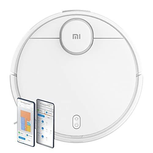 Robot aspirator Xiaomi Mi Robot Vacuum-Mop 2S (putere de aspirare 2200Pa, senzori LDS, recipient de praf de 300 ml, rezervor de apă de 200 ml, aplicație Mi Home, Alexa, Asistent Google) alb