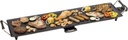 Gratar electric de masa Bestron, placa gratar plancha/teppanyaki XL cu invelis antiaderent, distractie la gratar pentru pana la 6 persoane, suprafata gratar extra lunga, 1.800 wati, culoare; Negru