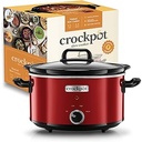 Elite Gourmet MST-5240SS Crock Arată lentă, capac blocabil, temperatură reglabilă, menține cald, vase de gătit pentru cuptor și mașina de spălat vase, capacitate 3,5 Qt, oțel inoxidabil