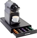 Amazon Basics Cutie cu 1 sertar pentru depozitarea capsulelor de cafea Nespresso Originalline, plastic, capacitate: 50 capsule, capacitate de incarcare 4,5 kg, negru