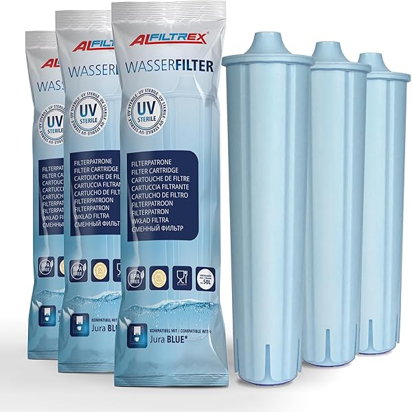 Filtru de apă de schimb Aquafloow pentru aparatul de cafea complet automat Jura Blue, pachet de 10 Compatibil cu Jura 71312 Blue | Cartuș filtrant pentru aparate de cafea A1 A5 F5 F7 F8 ENA3, GIGA5, Impressa C5, J90, S9 Classic