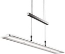 B.K.Licht - Lampă suspendată cu LED reglabilă infinit pe înălțime, reglabilă prin atingere, culoare alb cald, lumină suspendată, lampă suspendată pentru masă, lampă suspendată pentru sufragerie, lampă pentru living, 85x175 cm, nichel mat