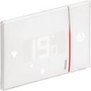 Termostat Bticino XW8002E cu WiFi, New Smarther2 cu Netatmo, alb, control temperatura (rece si cald), telecomanda, instalare, 2 linii