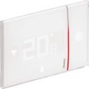 Termostat Bticino XW8002E cu WiFi, New Smarther2 cu Netatmo, alb, control temperatura (rece si cald), telecomanda, instalare, 2 linii