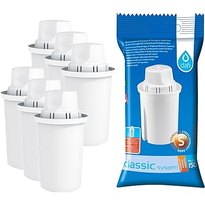 DAFI cartușe universale pentru filtru de apă filtru de apă, plastic, alb, 6 bucăți (pachet de 1), 6